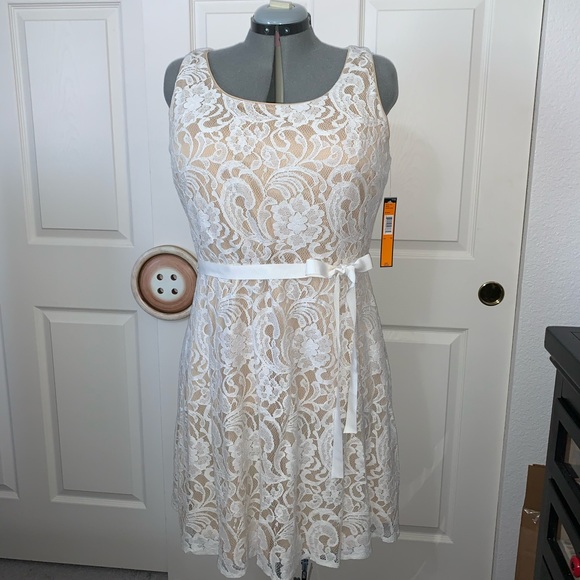 I Le Dresses Adorable Lace Overlay Dress For Special Occasion